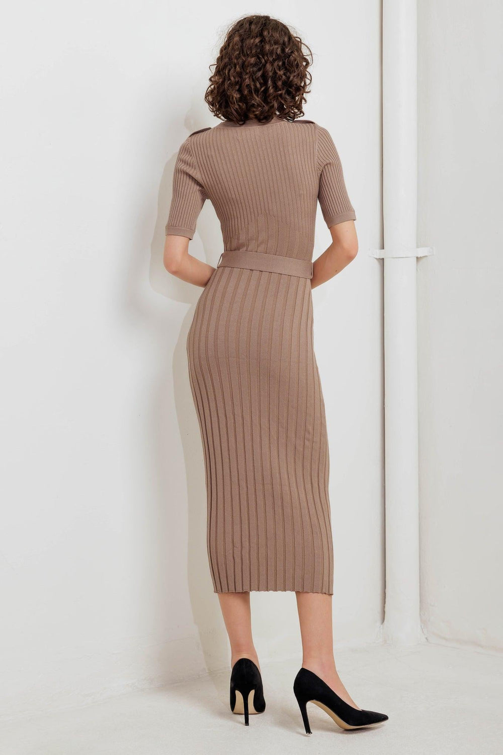 Structured Chic Sweater Midi Dress from KADOU Boutique