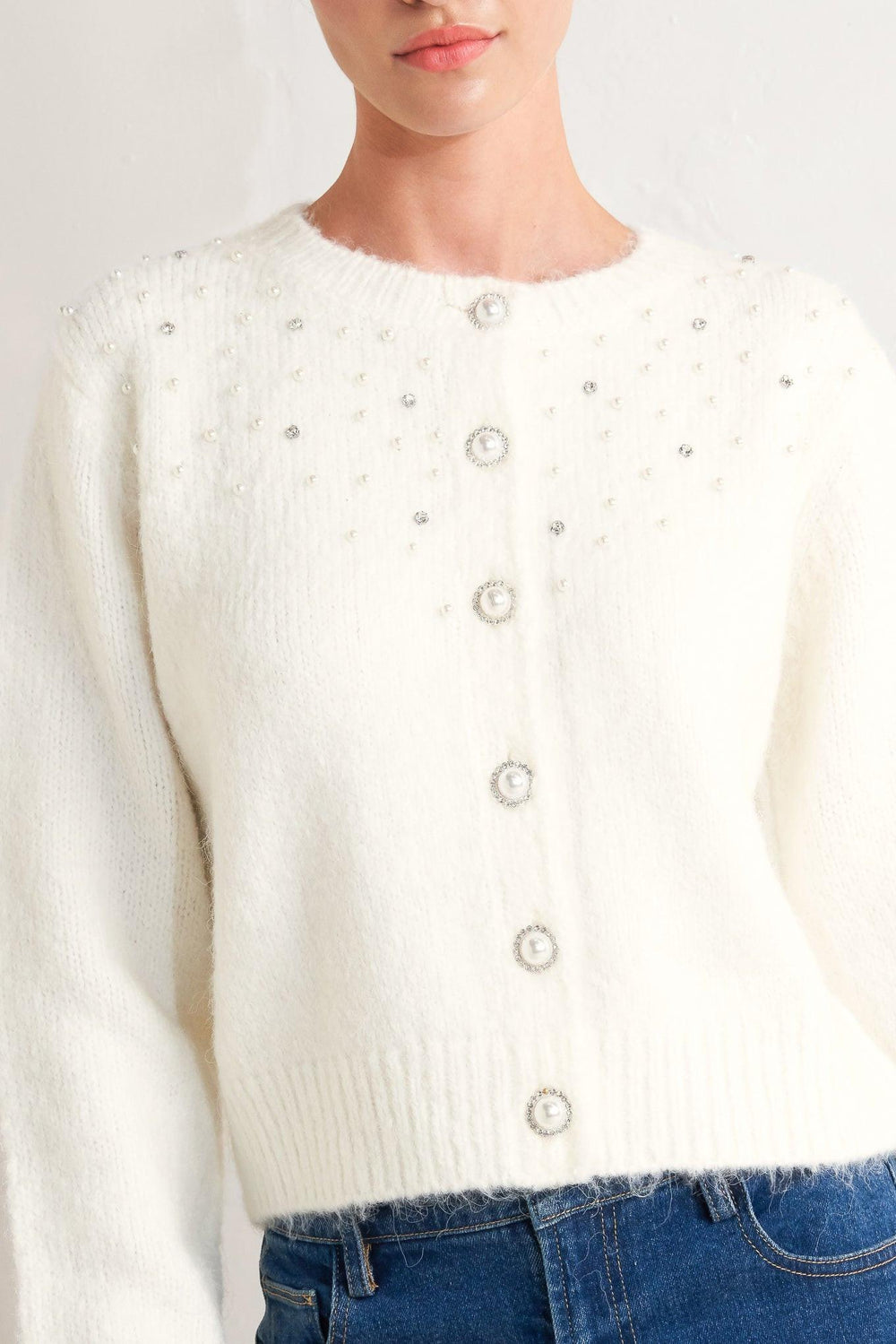 Angel Touch Sweater Knit Cardigan from KADOU Boutique