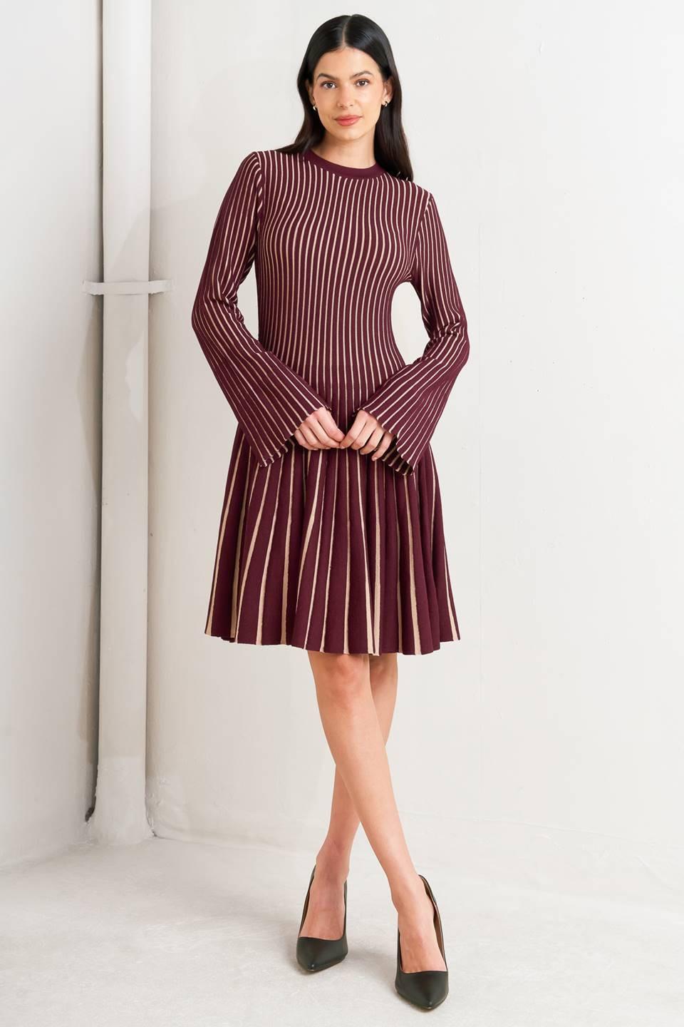 burgundy mini sweater dress Sweetly Seasonal Burgundy Cable Knit Sweater Mini Dress