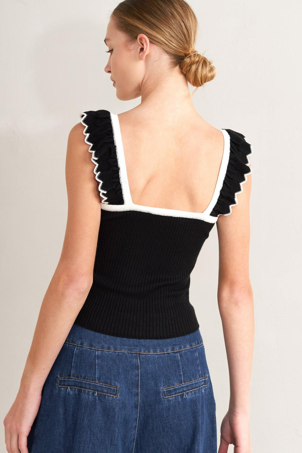 Coffee Date Chic Sweater Knit Top from KADOU Boutique
