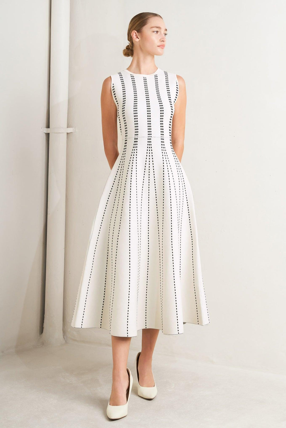Perfectly Poised Jacquard Sweater Midi Dress from KADOU Boutique