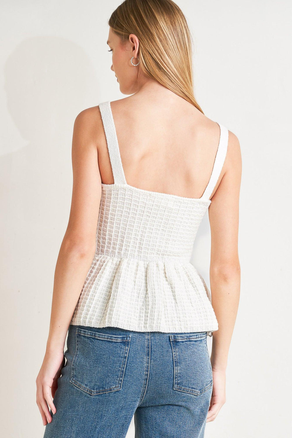 Sunday in Santorini Sweater Knit Top from KADOU Boutique
