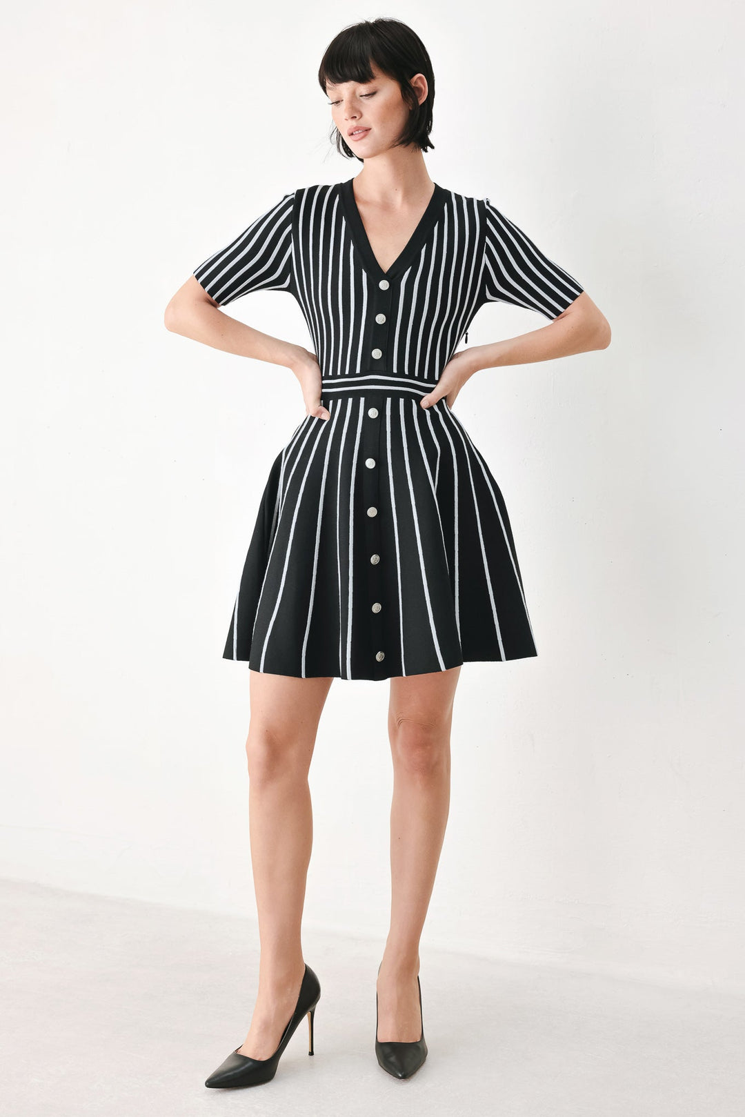 Black Parlor Melody Sweater Mini Dress from KADOU Boutique
