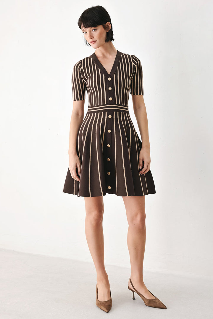 Brown Parlor Melody Sweater Mini Dress from KADOU Boutique