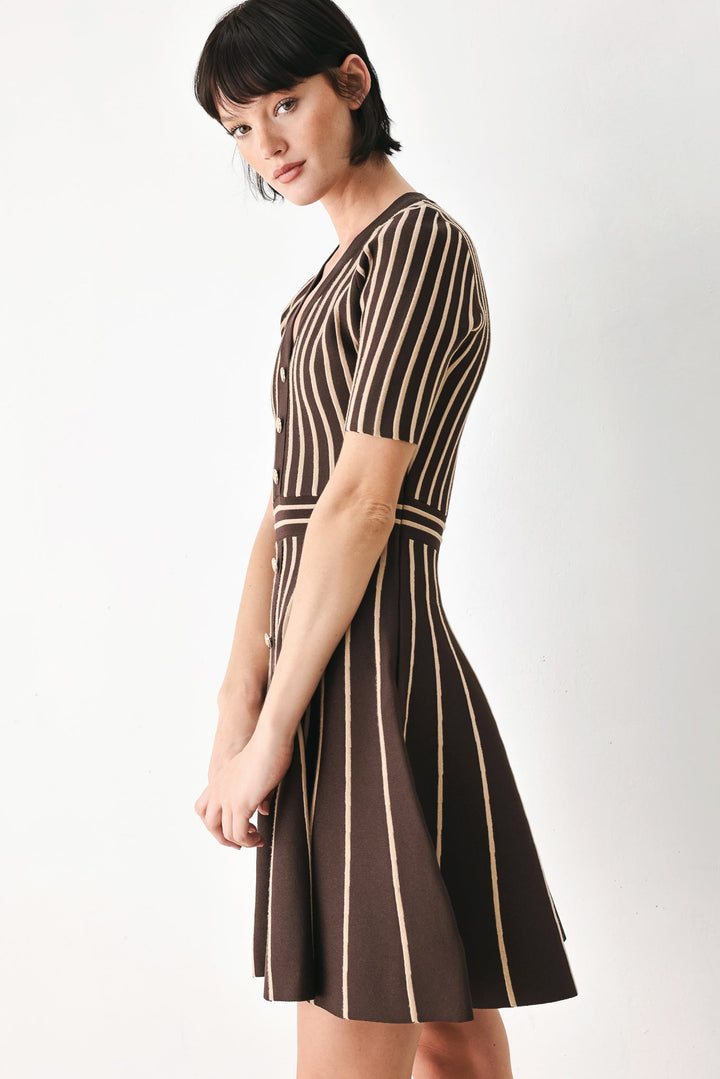 Brown Parlor Melody Sweater Mini Dress from KADOU Boutique