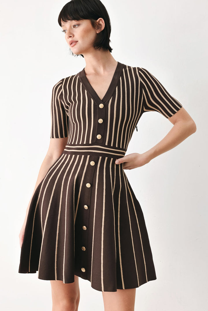 Brown Parlor Melody Sweater Mini Dress from KADOU Boutique