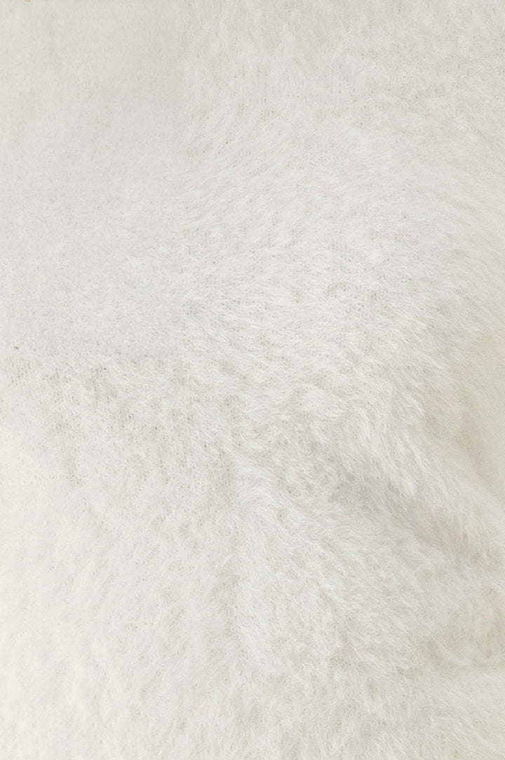 COLOR POP FUZZY SWEATER TOP