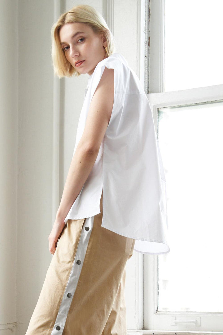 MUCH TO CELEBRATE POPLIN TOP