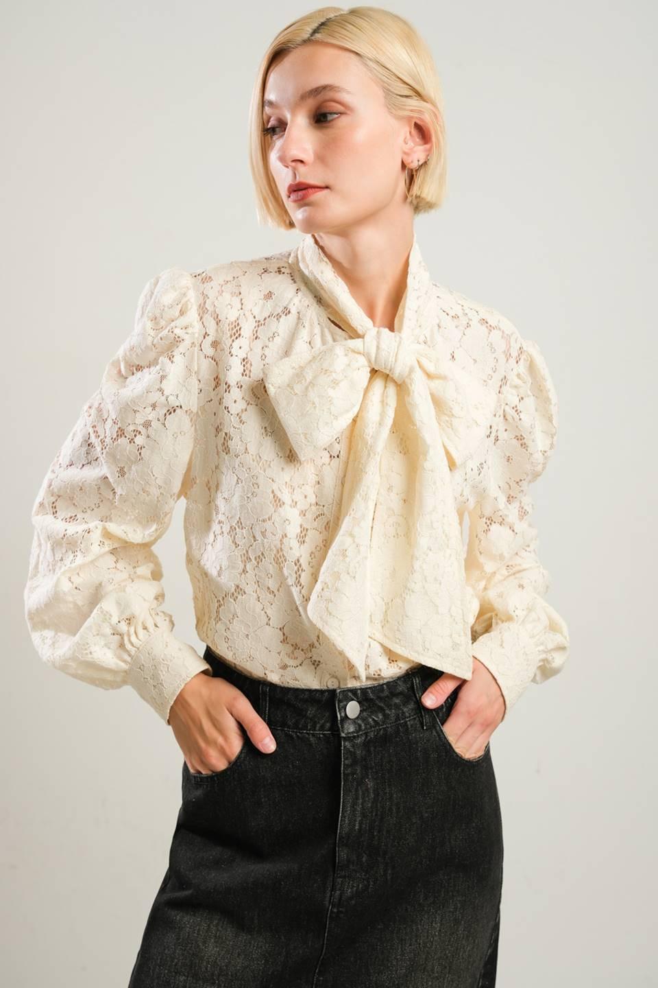Patriotic Princess Woven Lace Top from KADOU Boutique