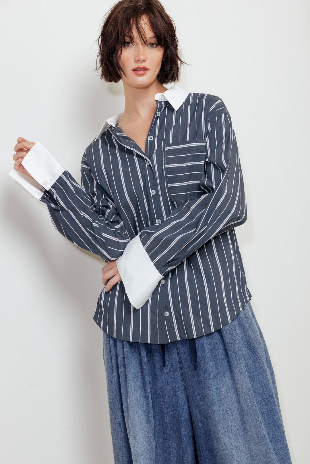 Behind the Grin Woven Top from KADOU Boutique
