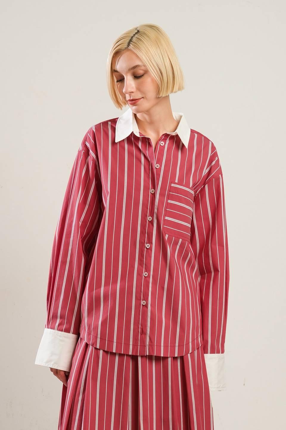 Behind the Grin Woven Top from KADOU Boutique