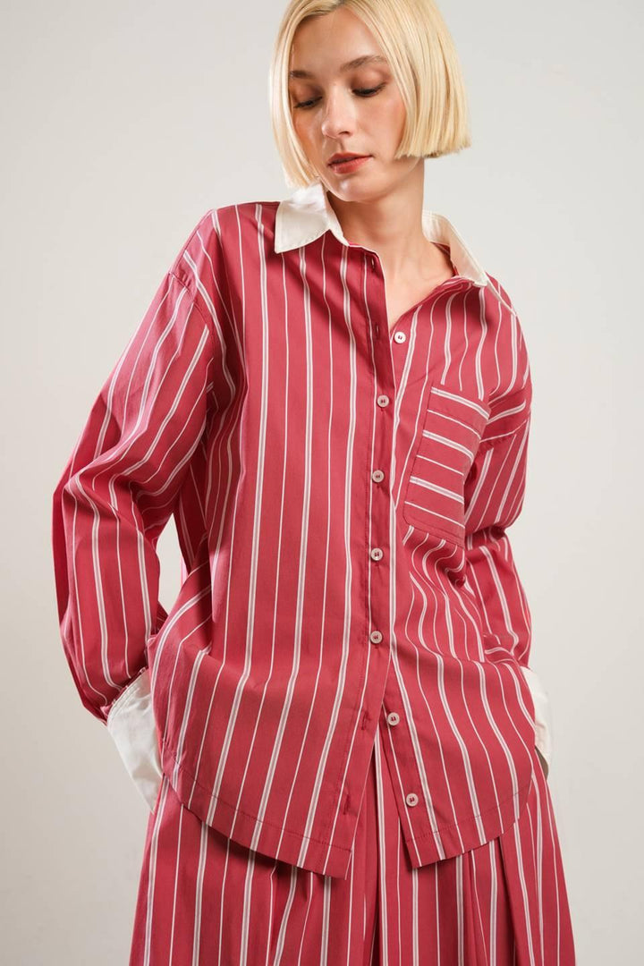 Behind the Grin Woven Top from KADOU Boutique