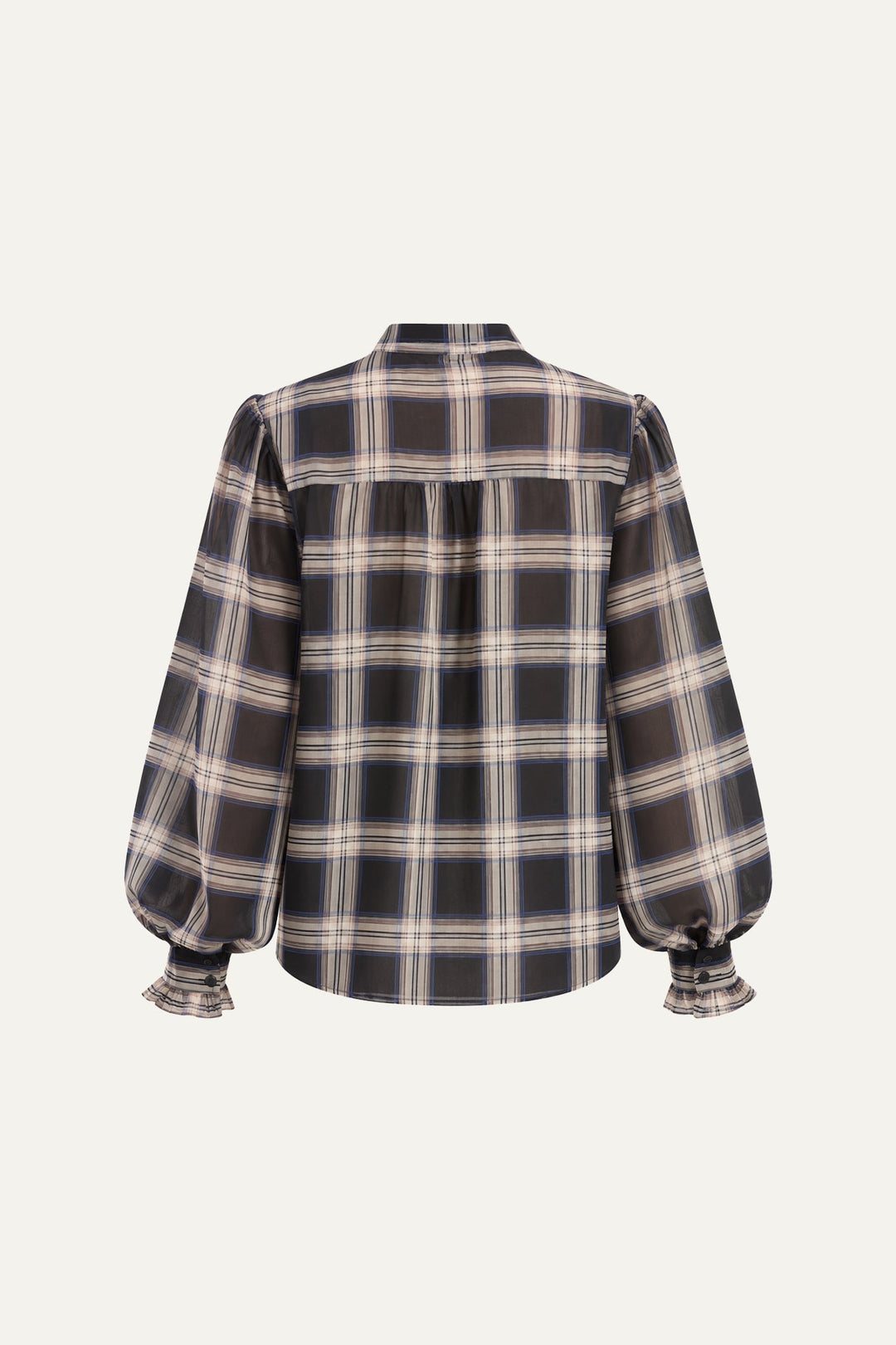 LOVELY INTUITION WOVEN PLAID TOP