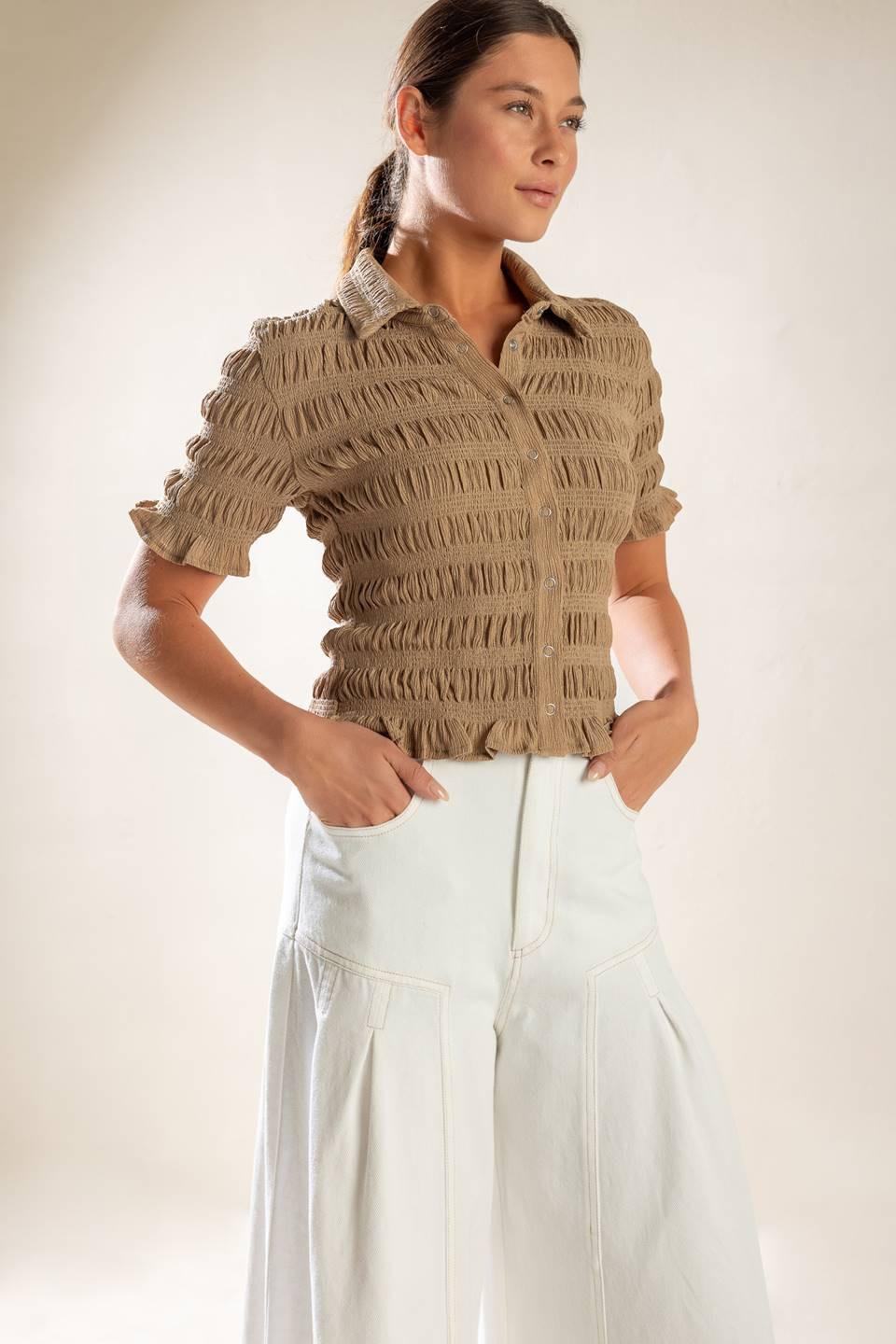 Picnic At Sunset Woven Top from KADOU Boutique