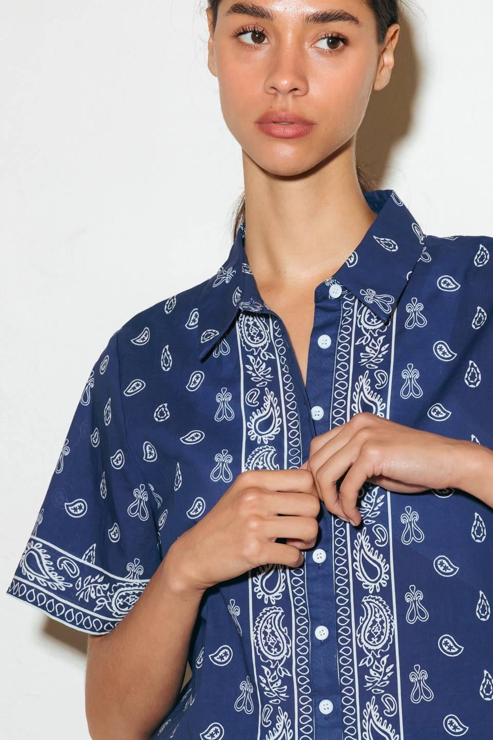 Sunkissed Meadow Woven Shirt from KADOU Boutique