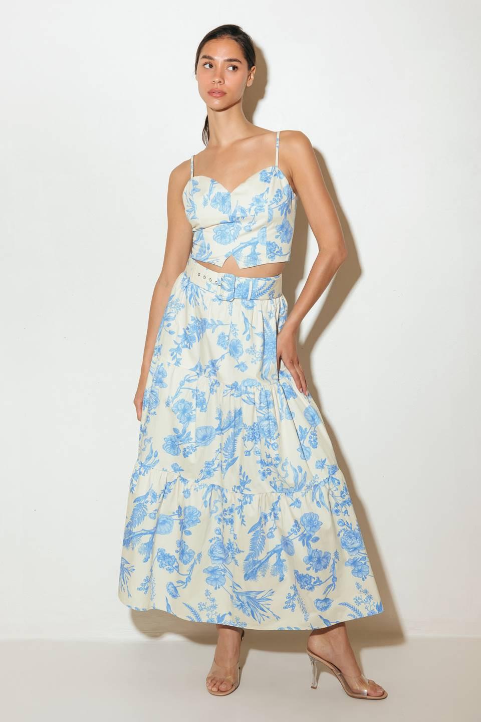 Urban Charm Woven Cami Top and Skirt Set from KADOU Boutique