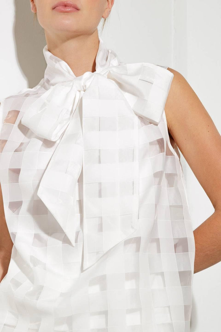 Live for Us White Woven Organza Top from KADOU Boutique