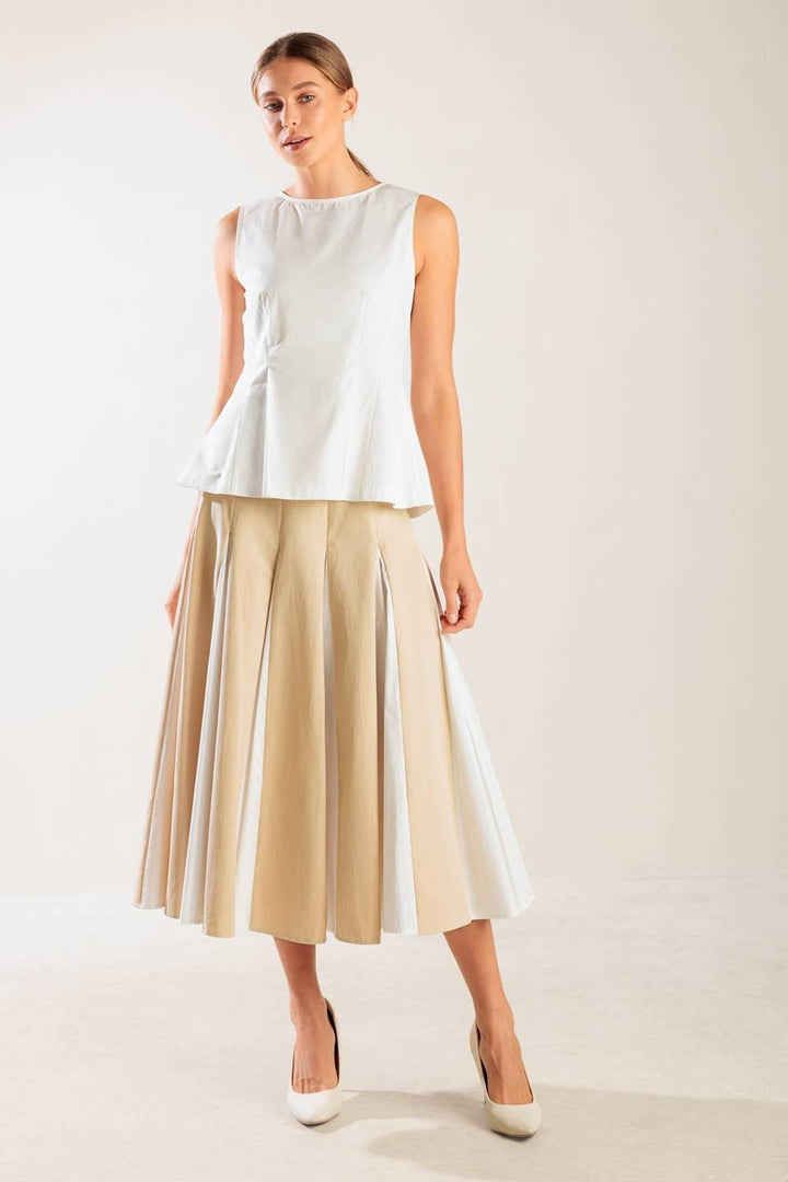 FIRST DATE WHITE WOVEN TOP