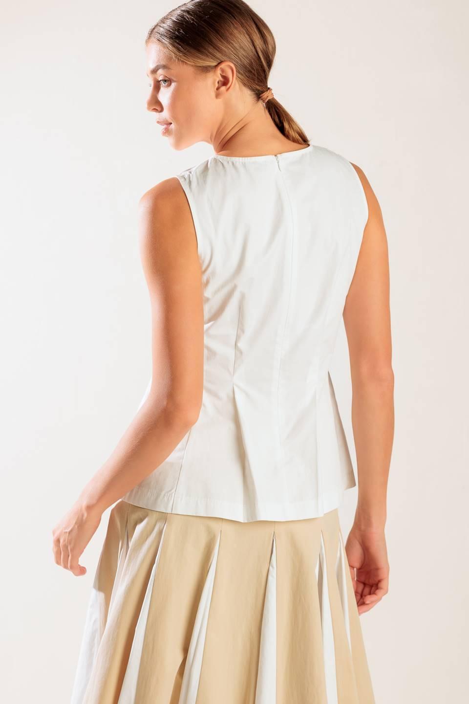 First Date White Woven Top from KADOU Boutique