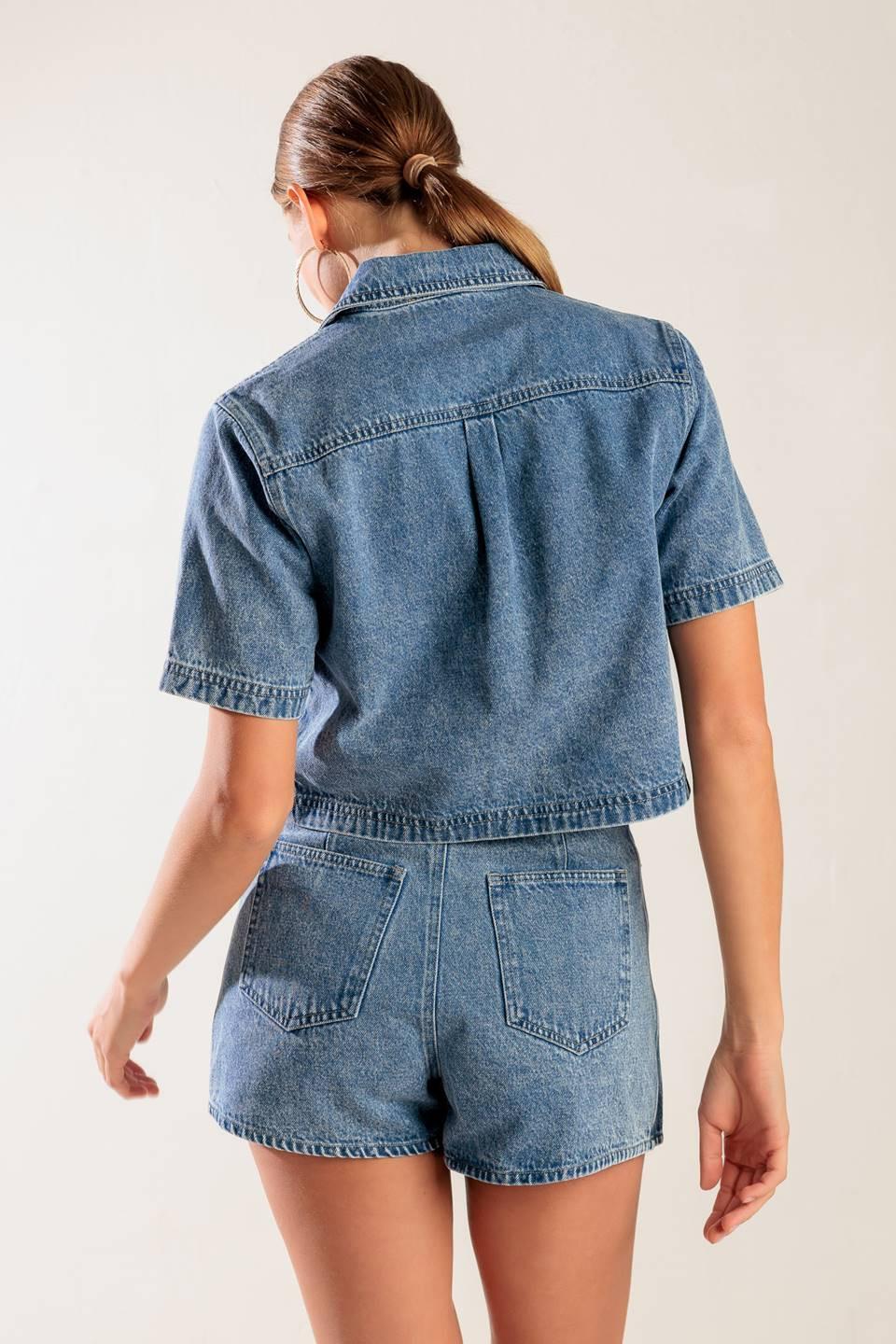 By Chance Denim Top from KADOU Boutique