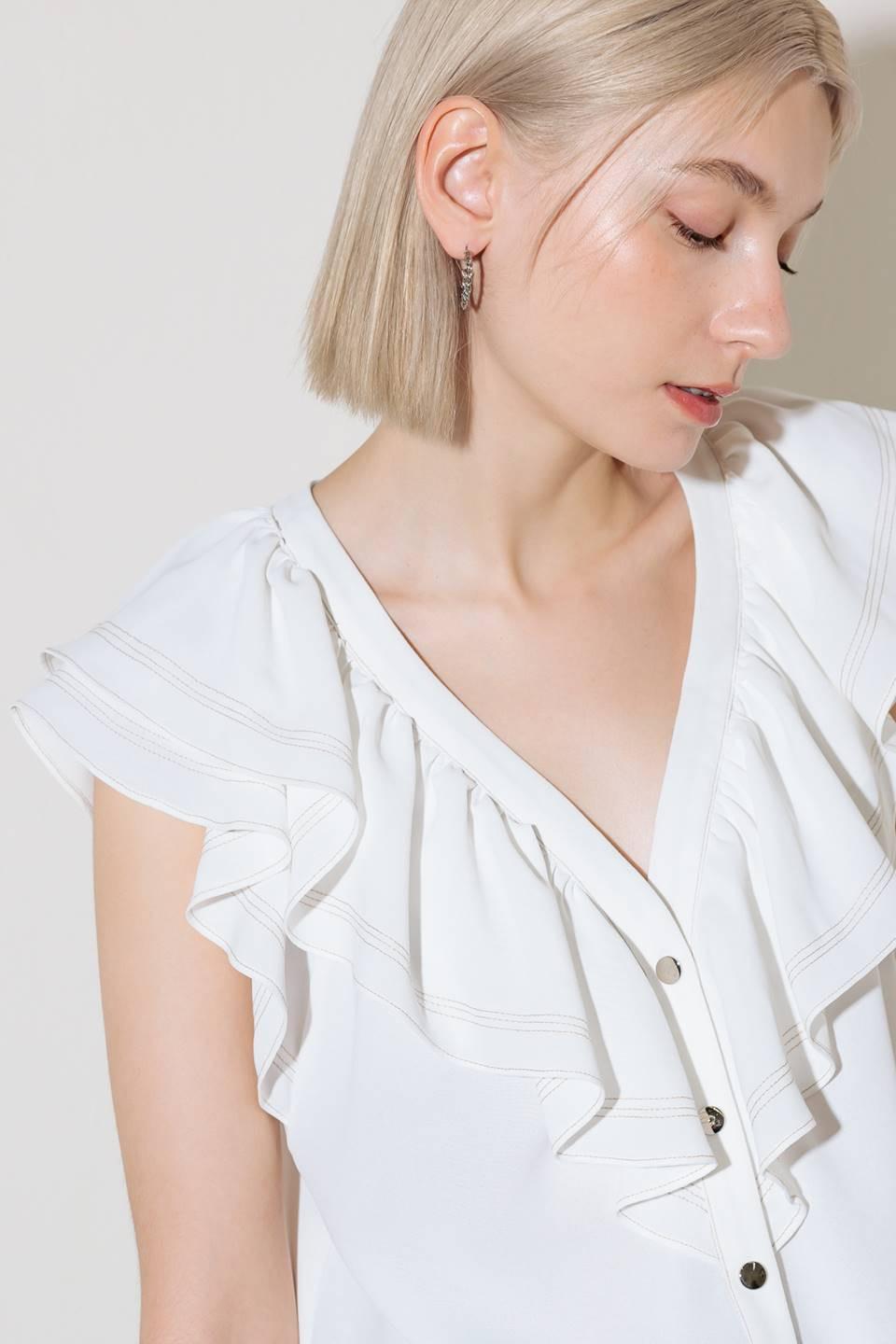 Made for Romance Off White Woven Top from KADOU Boutique
