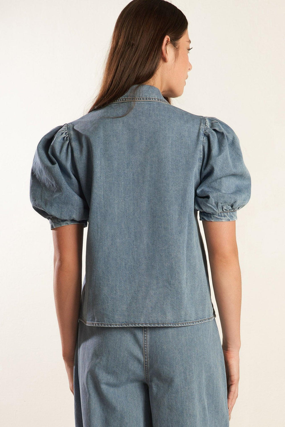 Eternal Sunshine Chambray Denim Top from KADOU Boutique