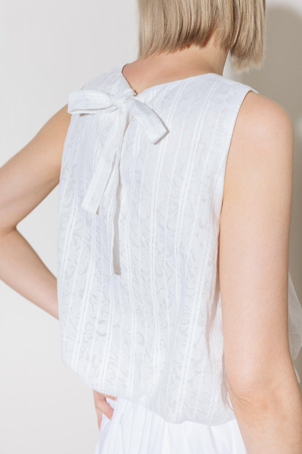 Timeless with Edge Woven Lace Top from KADOU Boutique