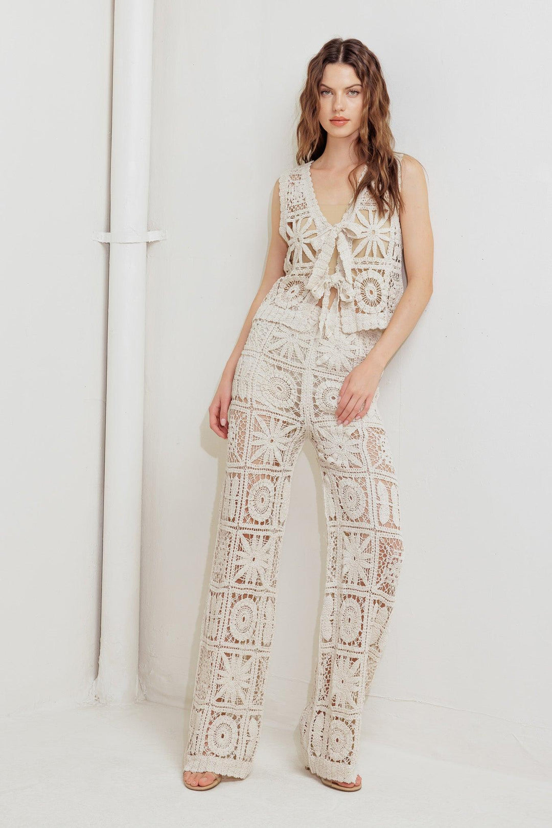 Coastal Breeze Crochet Vest and Pant Set from KADOU Boutique