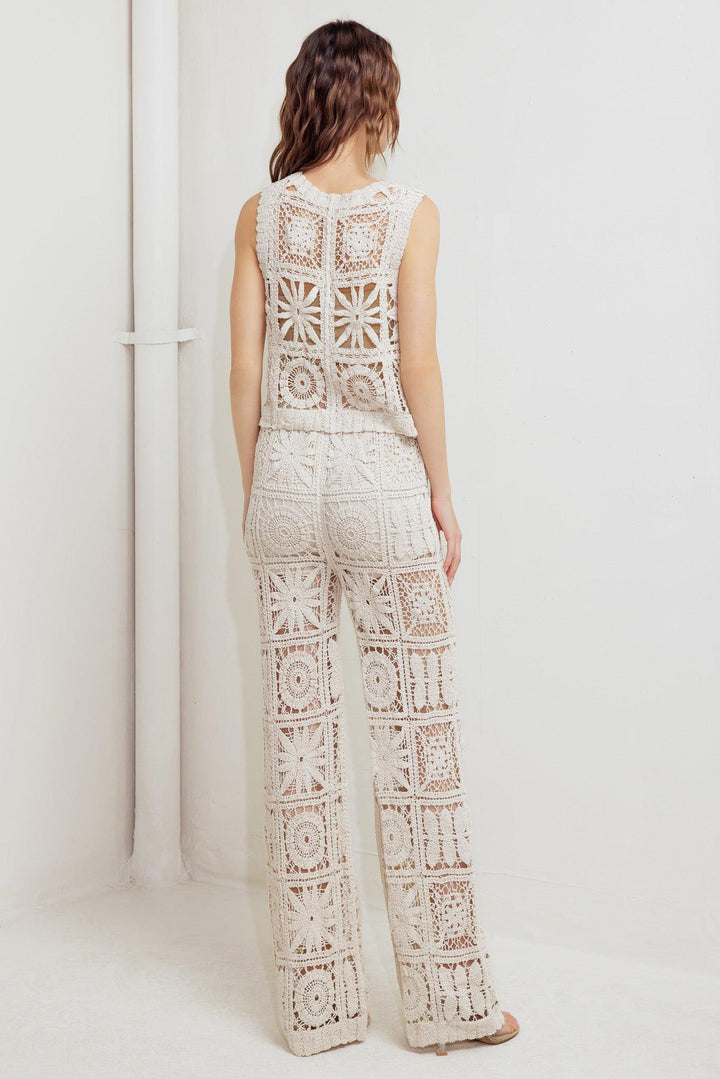 Coastal Breeze Crochet Vest and Pant Set from KADOU Boutique