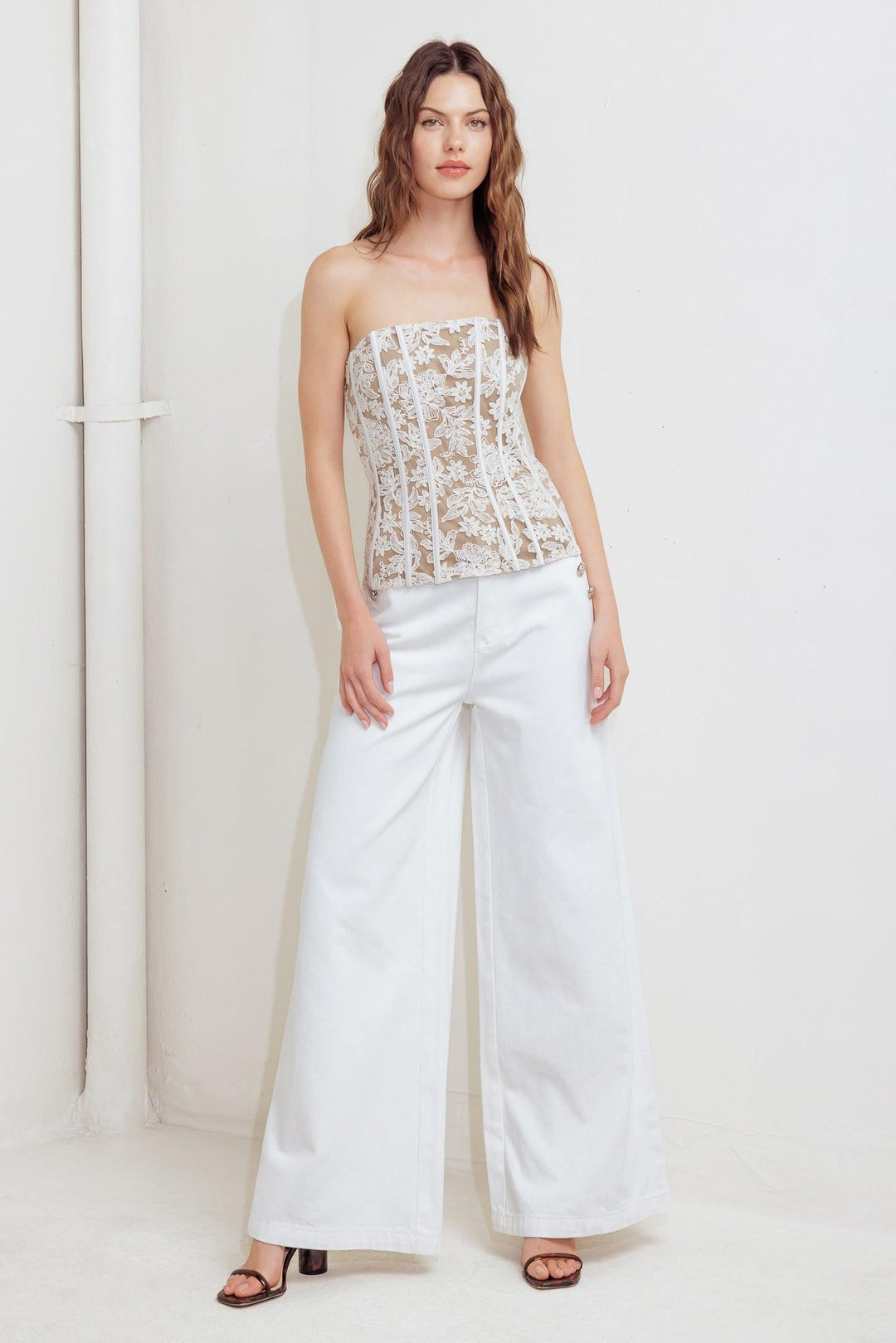 Cafe Society Look Woven Lace Top from KADOU Boutique