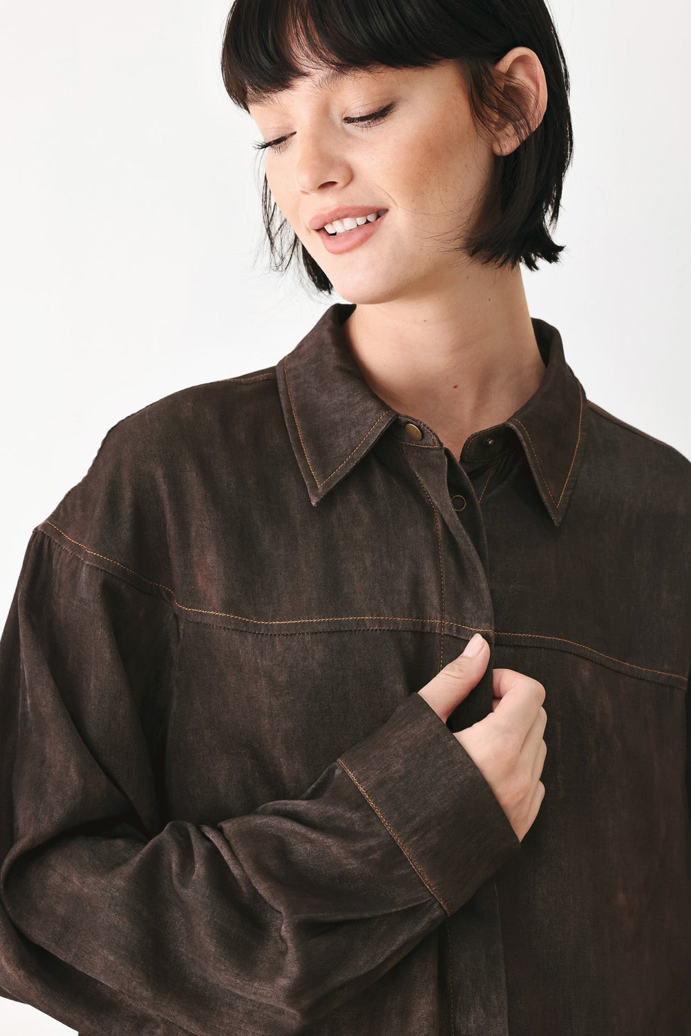 Sable Lounge Woven Top from KADOU Boutique