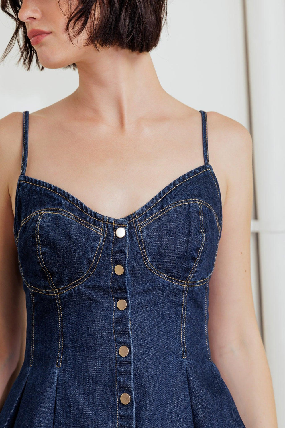 Silent Authority Denim Cami Top from KADOU Boutique