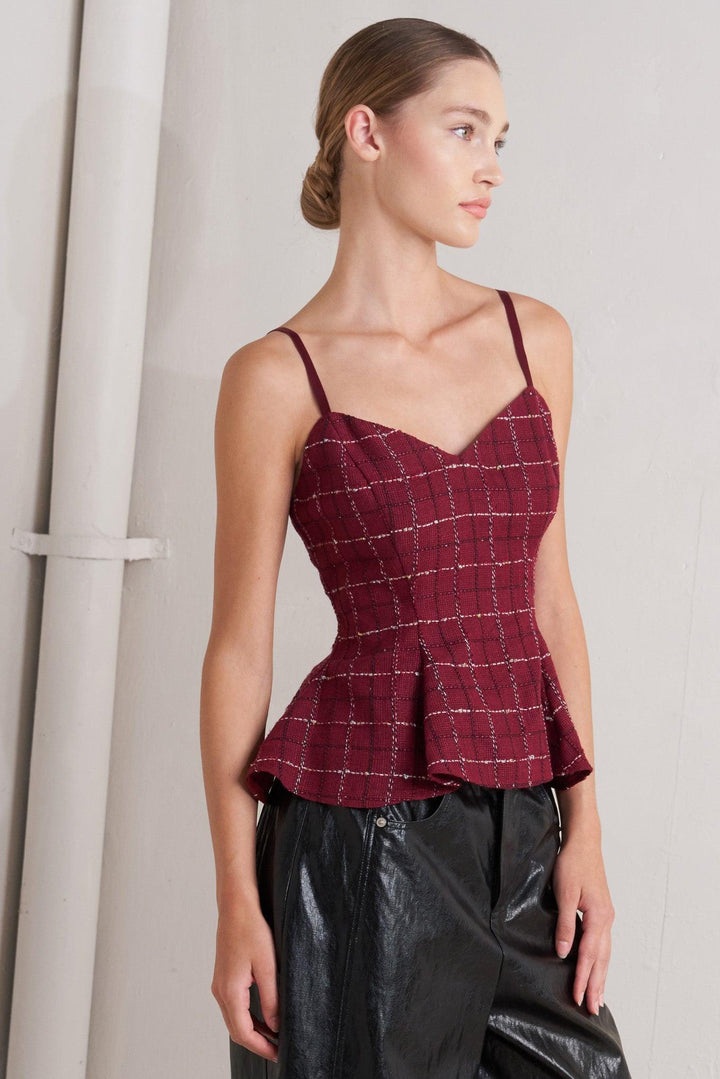 Burnt Boulevard Tweed Cami Top from KADOU Boutique