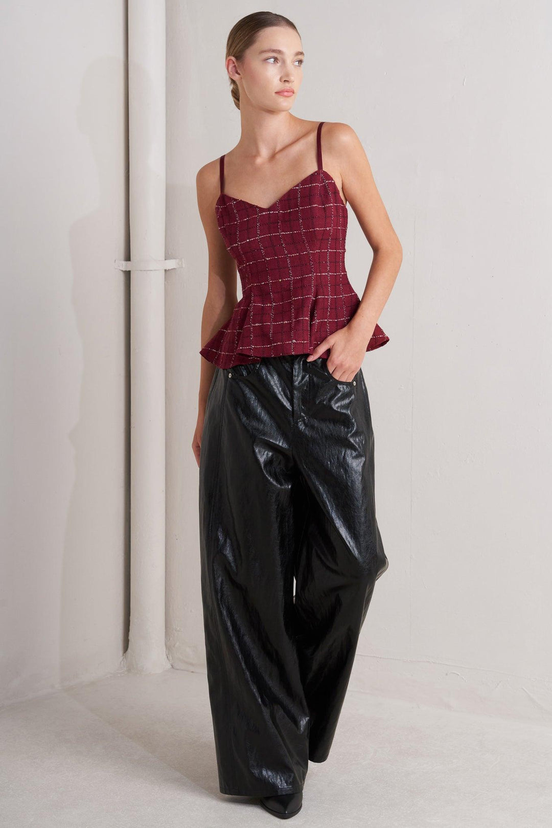 Burnt Boulevard Tweed Cami Top from KADOU Boutique