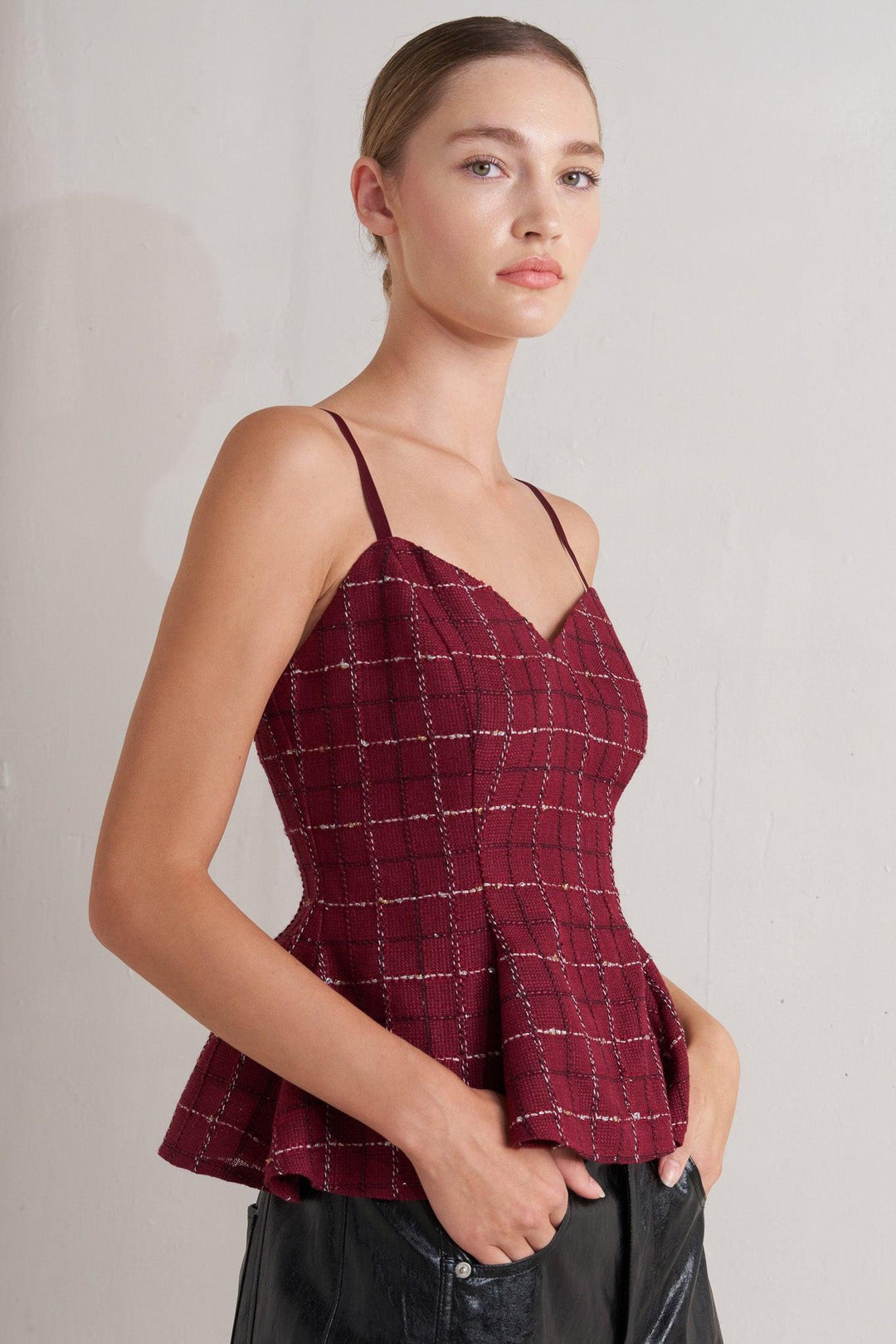 Burnt Boulevard Tweed Cami Top from KADOU Boutique