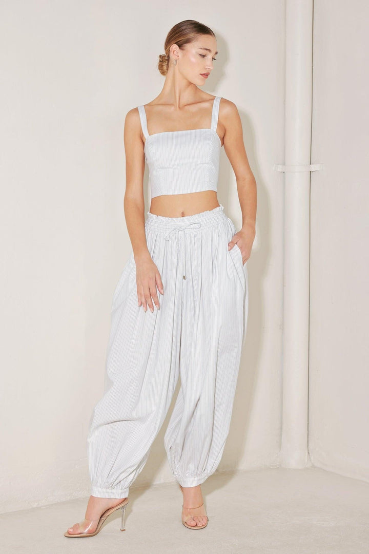 Ocean Breeze Woven Crop Top from KADOU Boutique