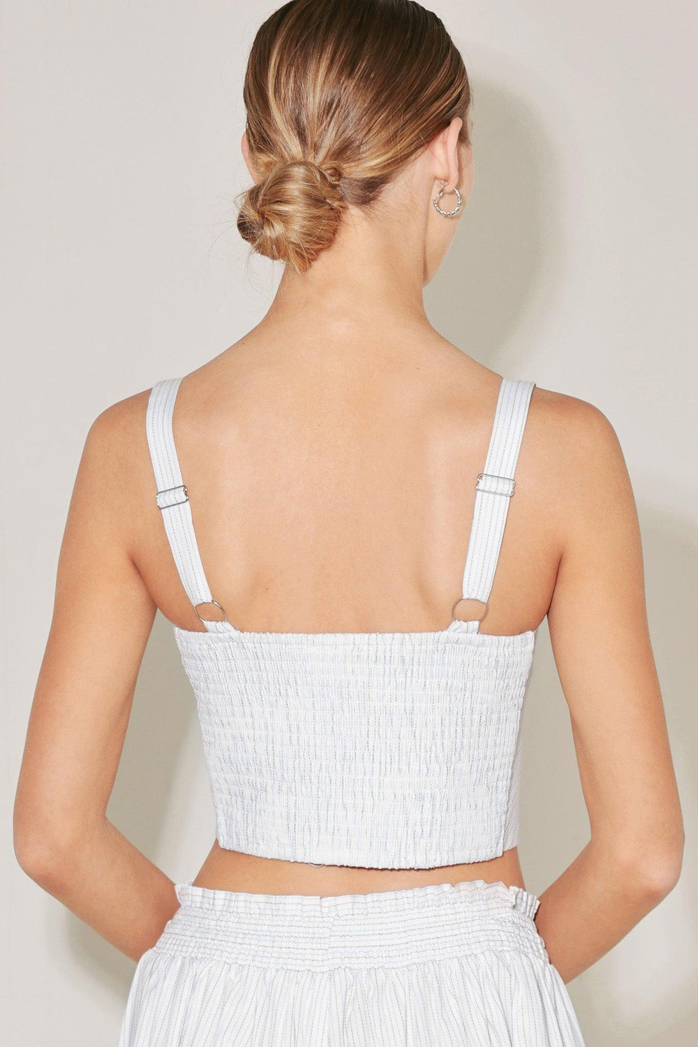 Ocean Breeze Woven Crop Top from KADOU Boutique