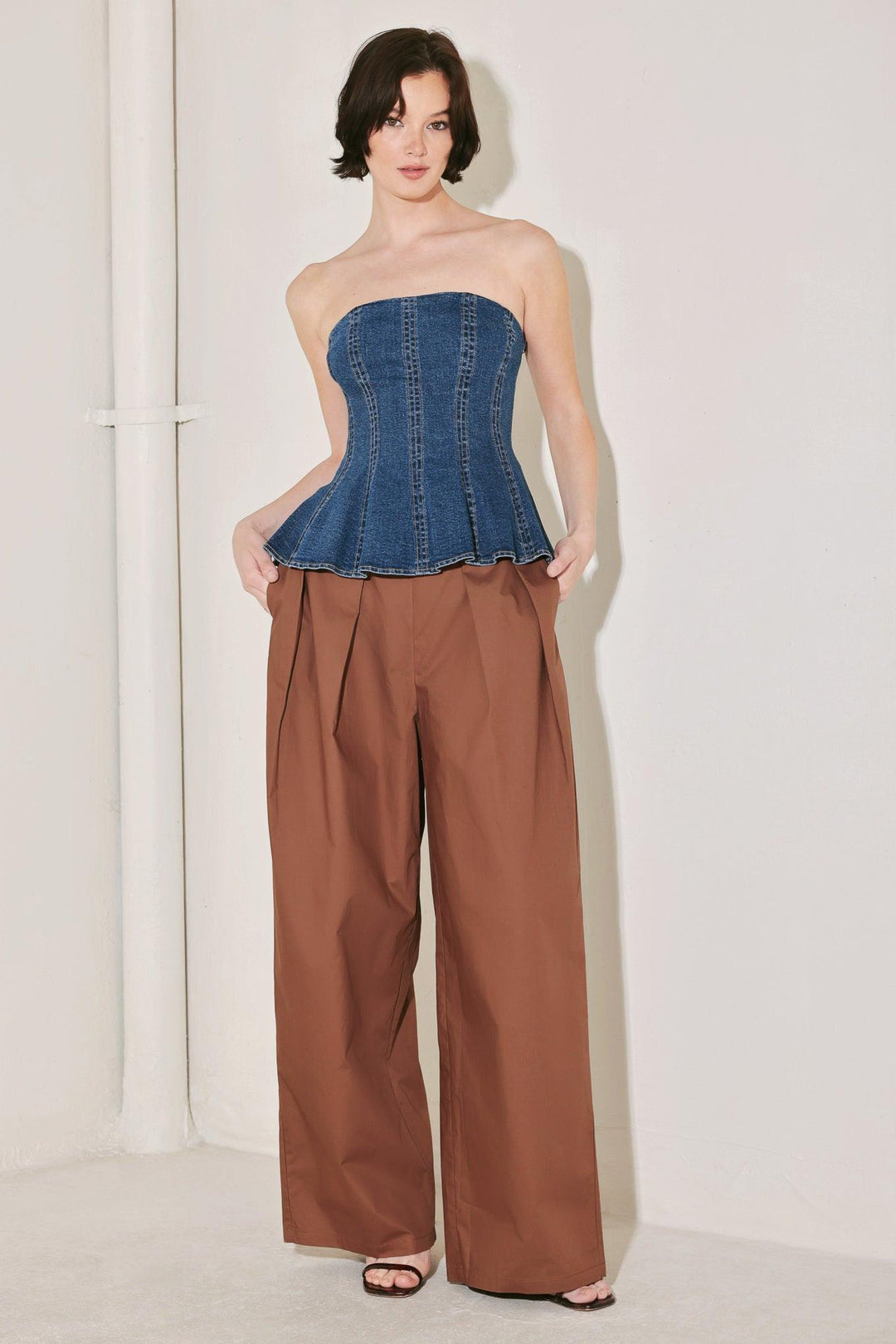 Power Play denim top from KADOU Boutique