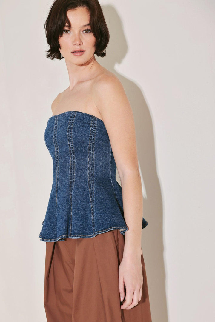 Power Play denim top from KADOU Boutique