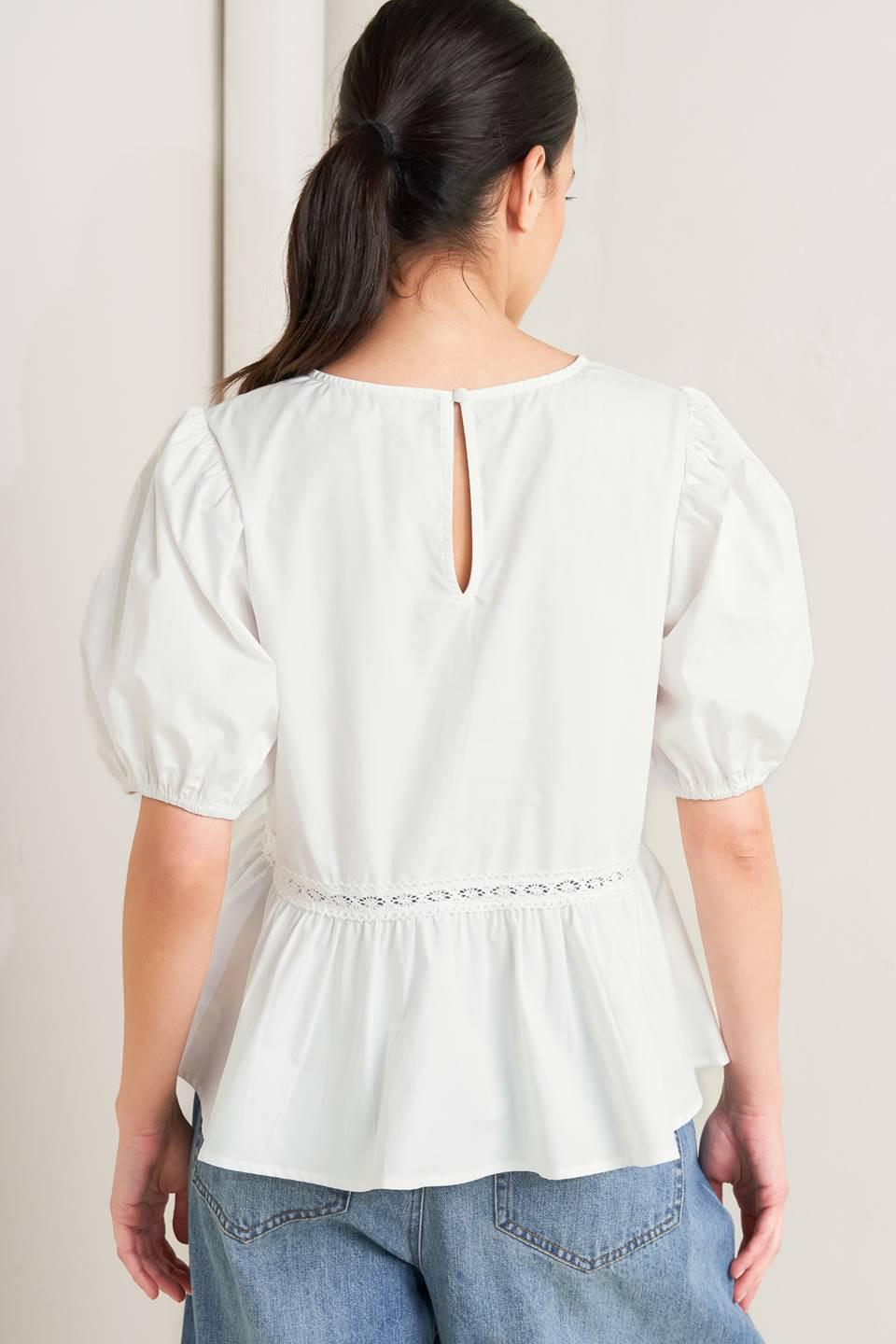 Silent Morning Woven Top from KADOU Boutique