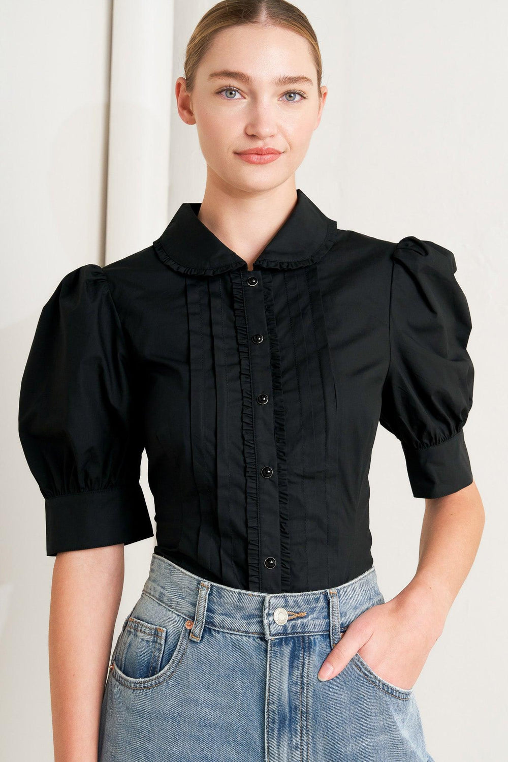 Refined Romance Woven Top from KADOU Boutique
