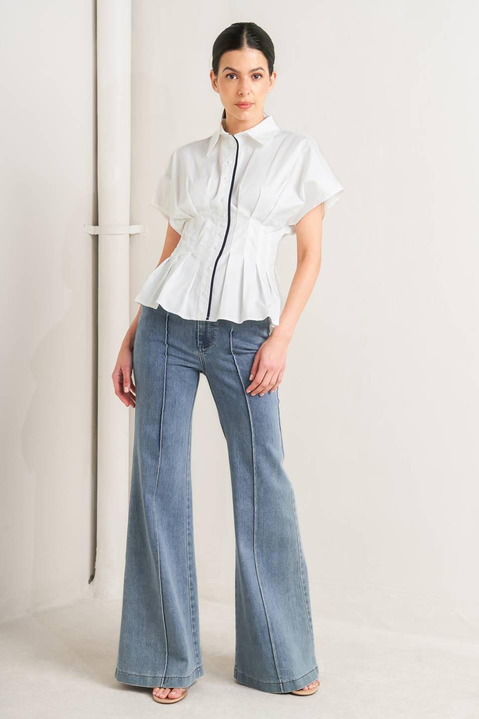 Quiet Force Woven Top from KADOU Boutique