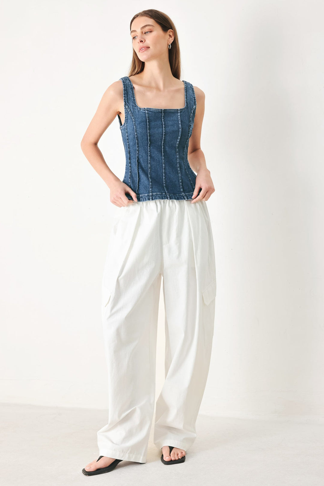 Honeyline Denim Top from KADOU Boutique