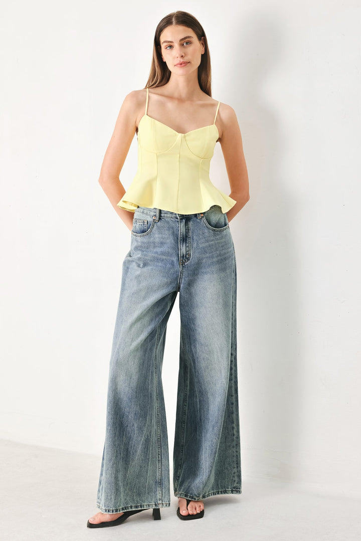 Sweet Sunshine woven cami top from KADOU Boutique