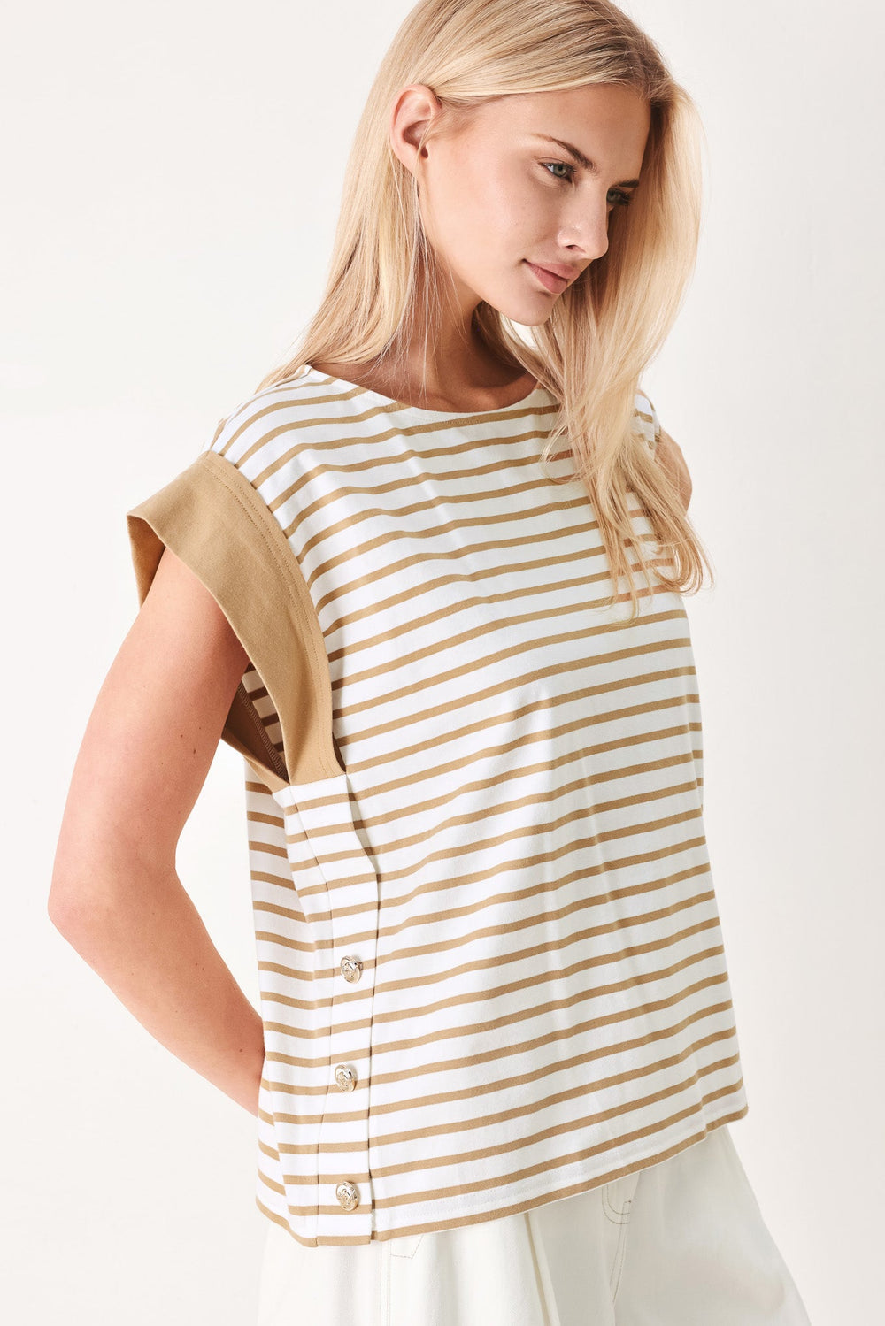 Sunset Mood Strip Knit Top from KADOU Boutique