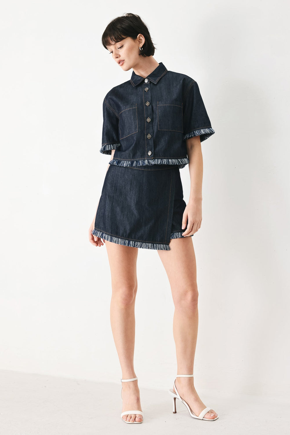 Power Soft Woven Crop Jacket from KADOU Boutique