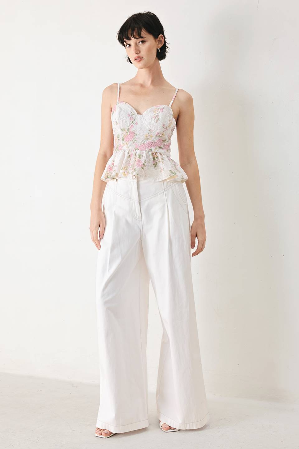 Garden Stay Woven Bustier Top from KADOU Boutique