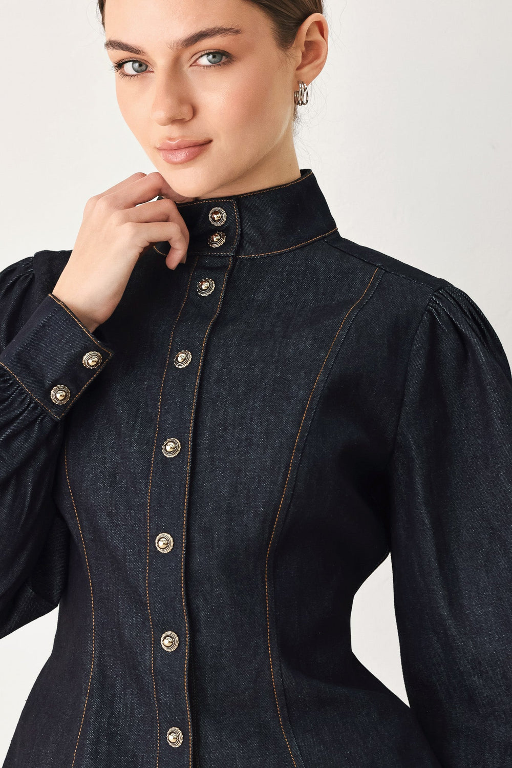 Modern Prep Denim Top from KADOU Boutique