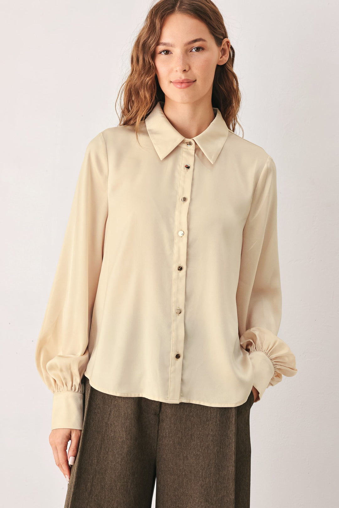 CANYON BROWN WOVEN TOP