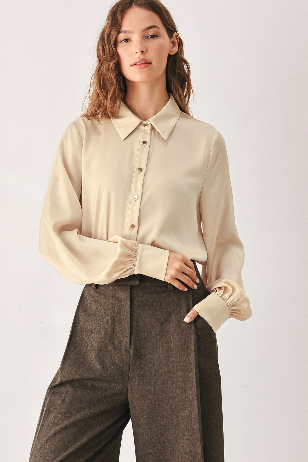 Canyon Brown Woven Top from KADOU Boutique